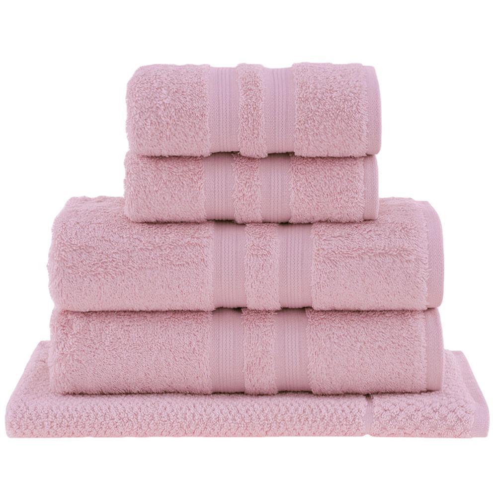 Jogo de Toalhas de Banho com 05 Peças Algodão Egípcio Rosa - Buddemeyer - 1