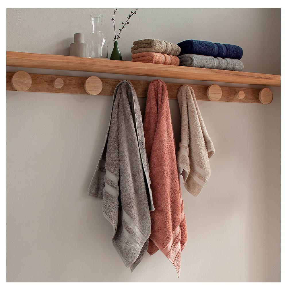 Jogo de Toalhas de Banho com 05 Peças Algodão Egípcio Rosa - Buddemeyer - 6