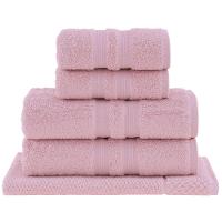 Jogo de Toalhas de Banho com 05 Peças Algodão Egípcio Rosa - Buddemeyer - 1
