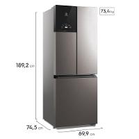 Refrigerador French Door Electrolux de 03 Portas Frost Free com 480 Litros Inox Look - IM7S - 2