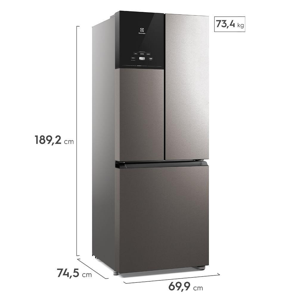 Refrigerador French Door Electrolux de 03 Portas Frost Free com 480 Litros Inox Look - IM7S - 2