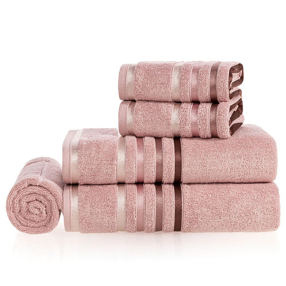 Jogo de Banho Gigante Lumina com 05 Peças 98% Algodão 2% Poliéster Pétala - Karsten - 1