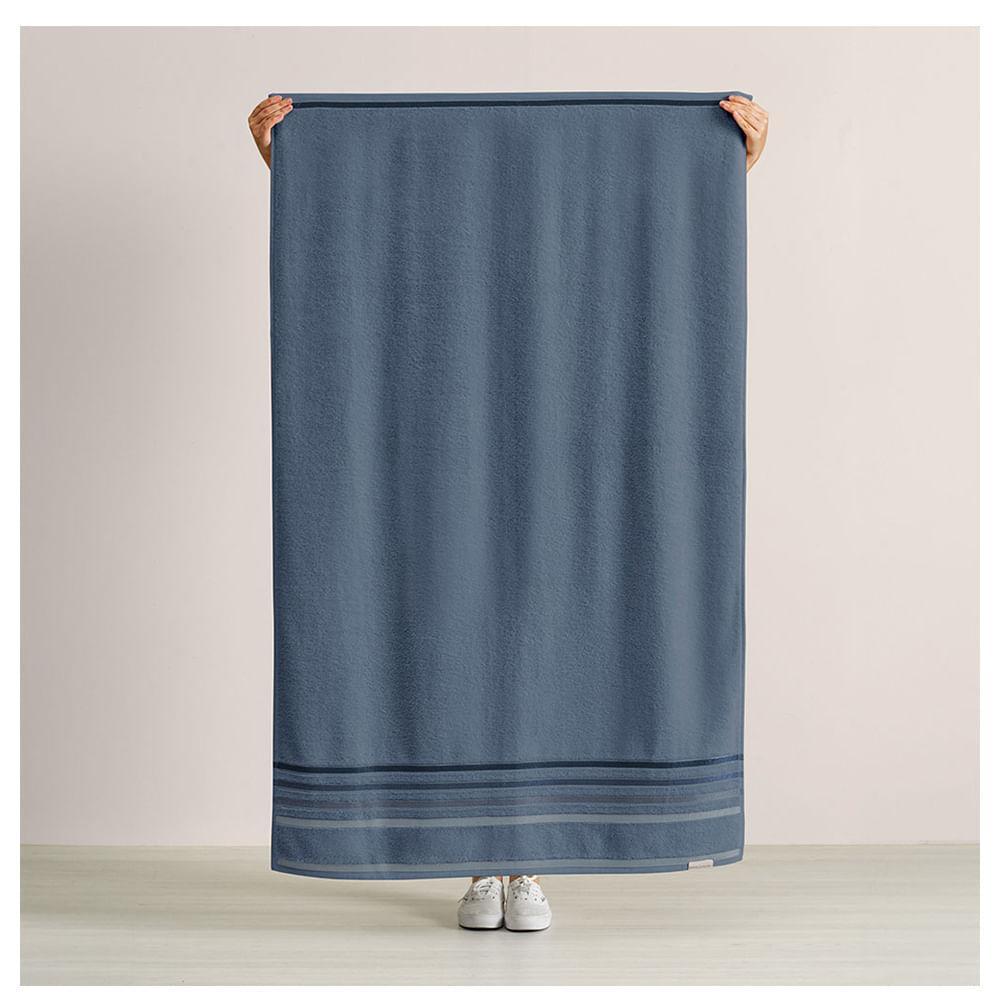 Jogo de Banho Gigante Lumina com 05 Peças 98% Algodão 2% Poliéster Azul Sereno e Azul - Karsten - 3