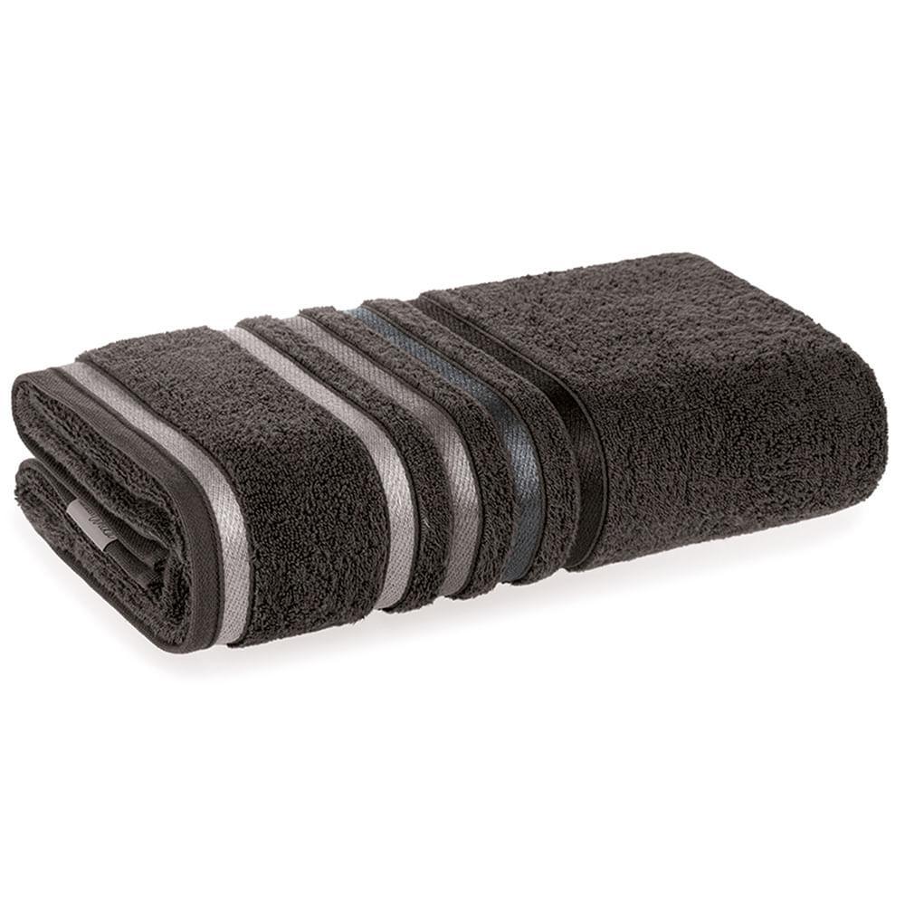 Jogo de Banho Gigante Lumina com 05 Peças 98% Algodão 2% Poliéster Carbono e Cinza - Karsten - 5