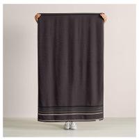 Jogo de Banho Gigante Lumina com 05 Peças 98% Algodão 2% Poliéster Carbono e Cinza - Karsten