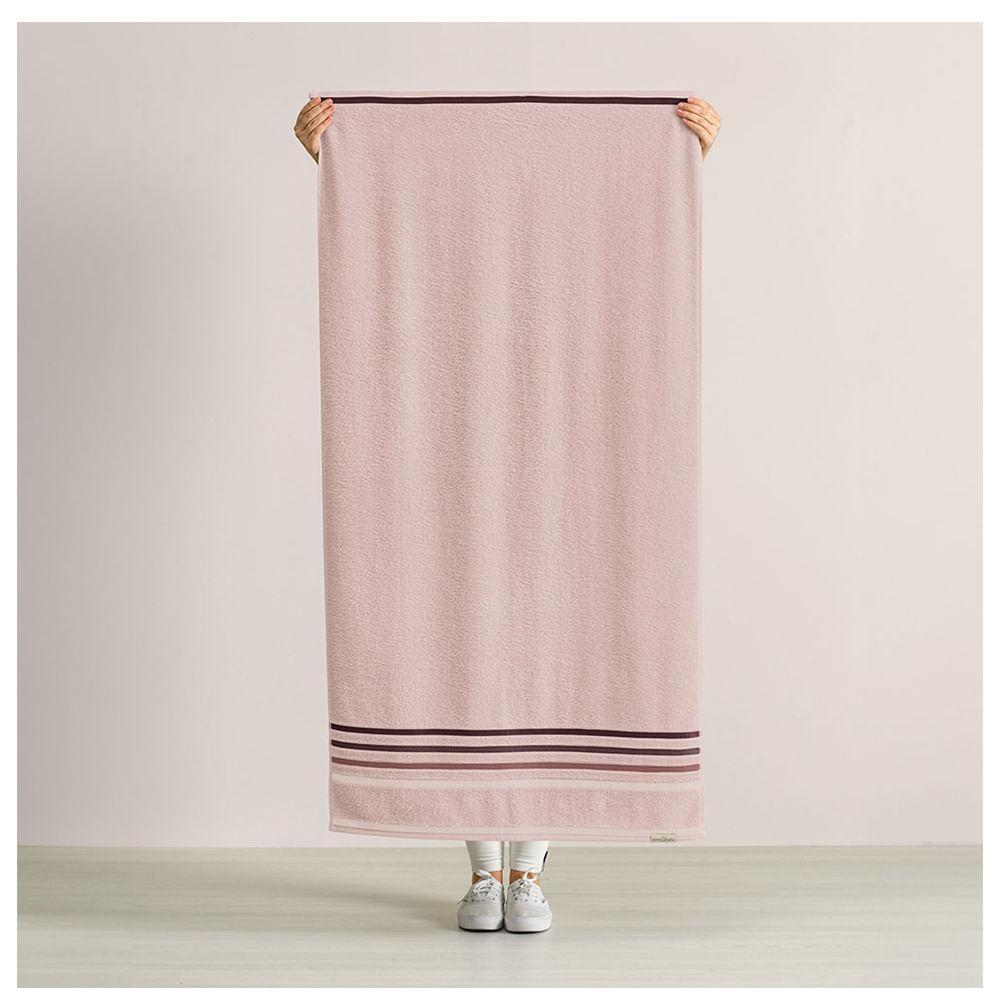 Jogo de Banho Gigante Lumina com 05 Peças 98% Algodão 2% Poliéster Rosé e Rosa - Karsten - 3