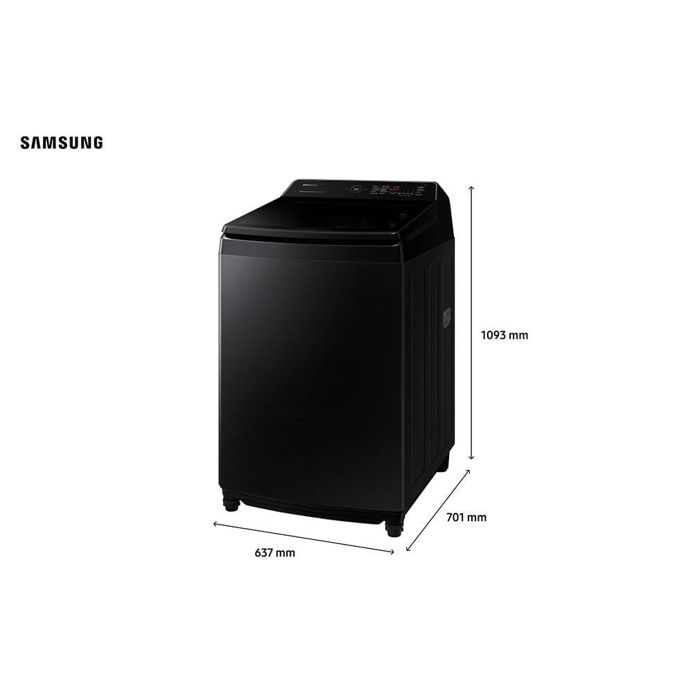 Lavadora de Roupas Smart Samsung 17 Kg Digital Inverter Black Caviar com 10 Programas de Lavagem - WA17CG - 6