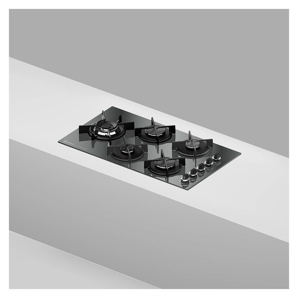 Cooktop a Gás Electrolux Home Pro em Vidro com 05 Bocas Preto - KE5HP - 4