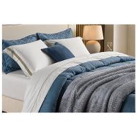 Jogo de Cama King Size com 04 Peças Lara Branco com Areia - Karsten