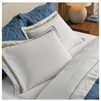 Jogo de Cama King Size com 04 Peças Lara Branco com Areia - Karsten - 5