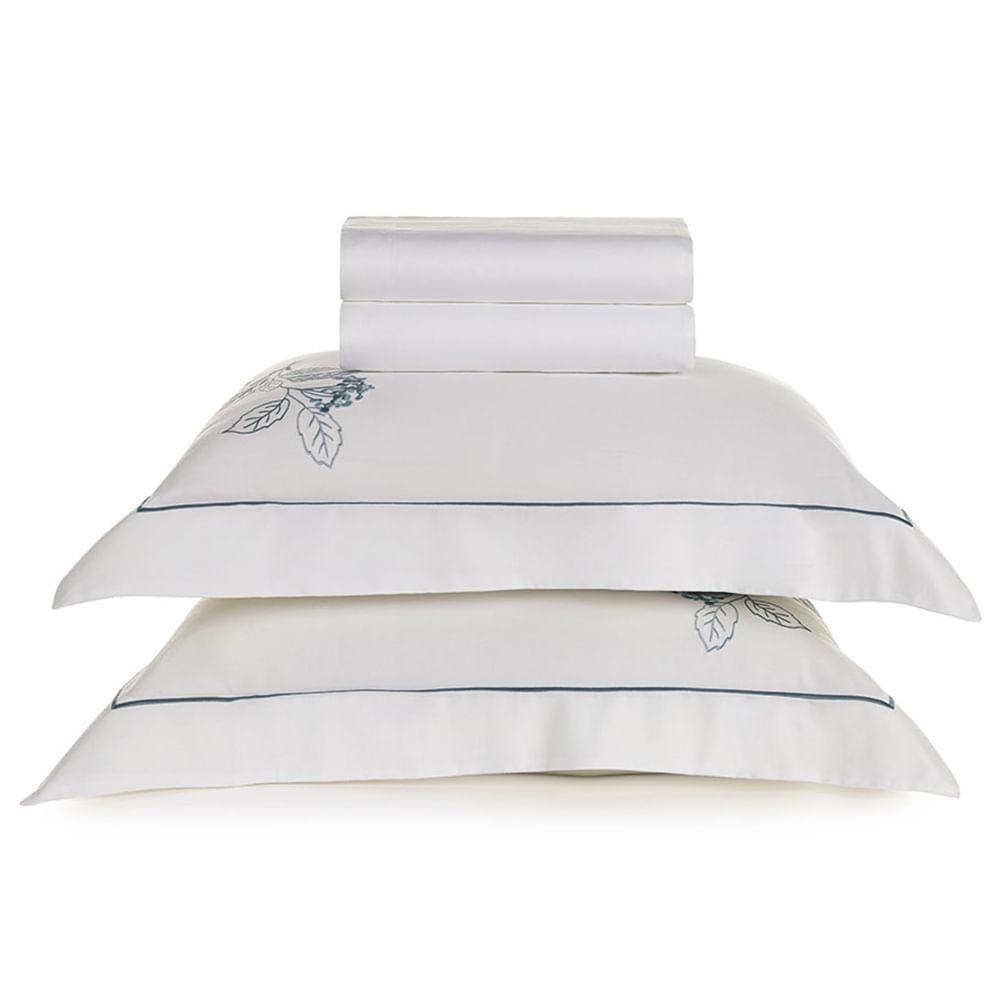 Jogo de Cama Queen com 04 Peças Aster Branco - Karsten - 1