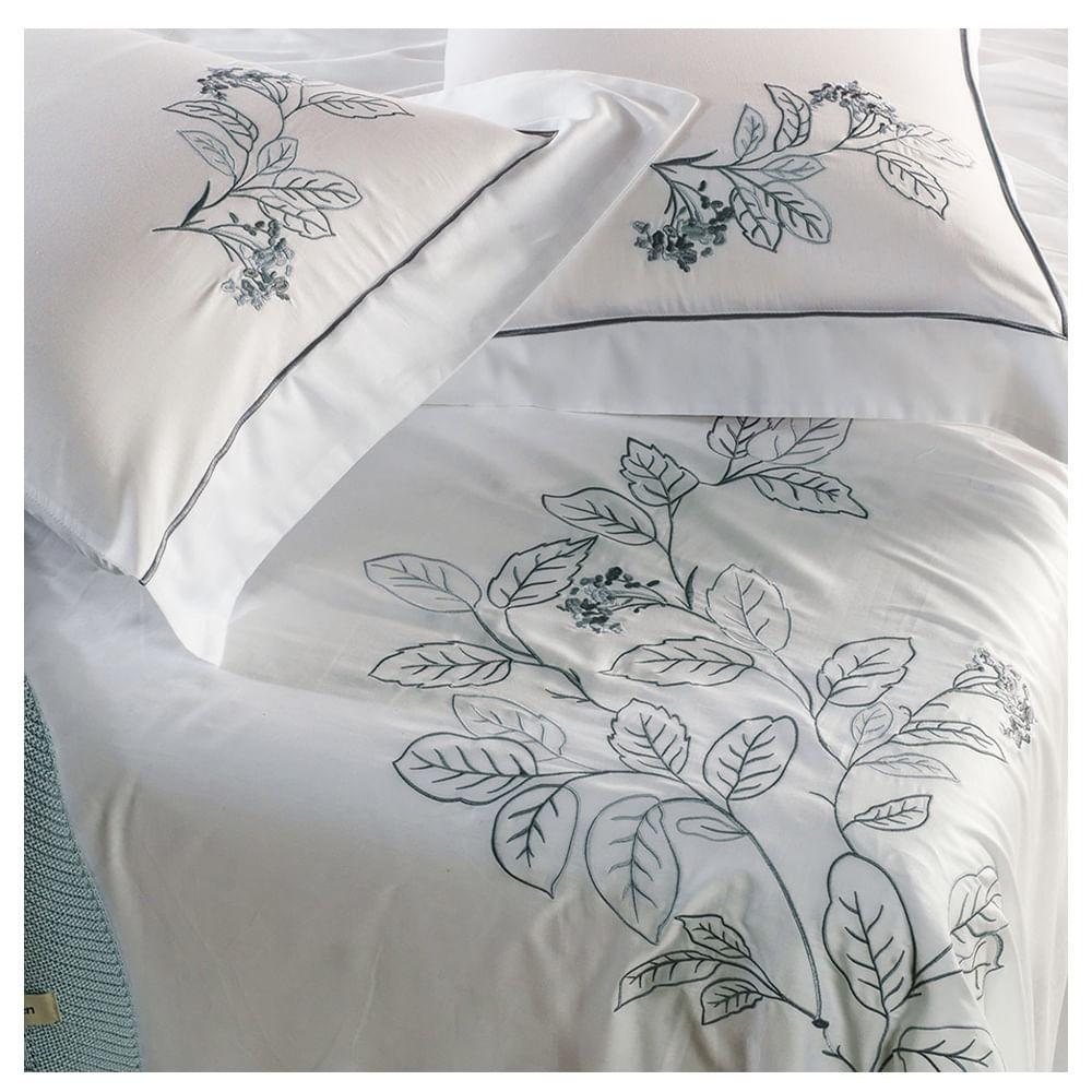 Jogo de Cama Queen com 04 Peças Aster Branco - Karsten - 5