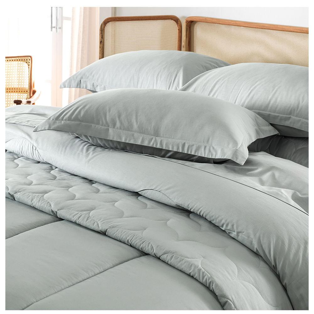 Jogo de Cama King Size com 04 Peças Tom Mineral - Karsten - 4