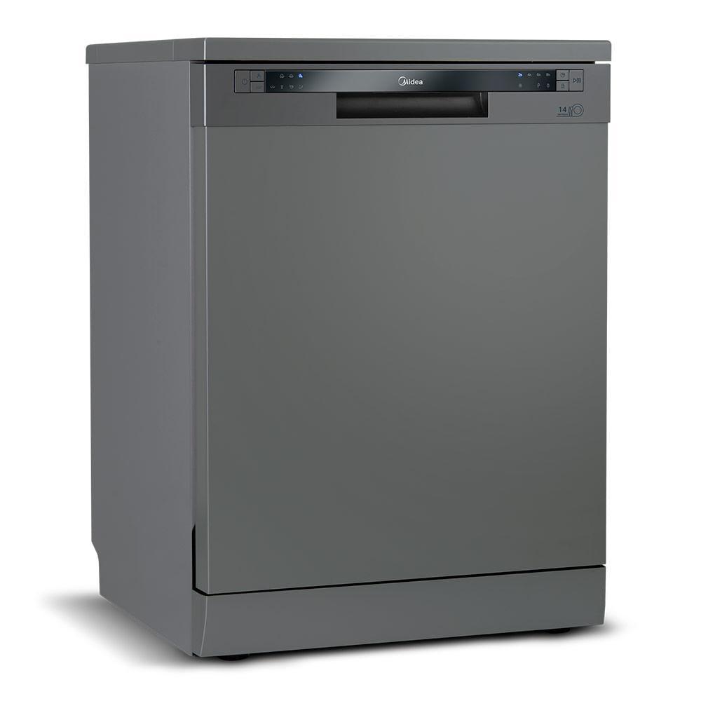 Lava-Louças Midea Cinza com 14 Serviços, 06 Programas de Lavagem e Função Adiar Início - DWA14S - 2