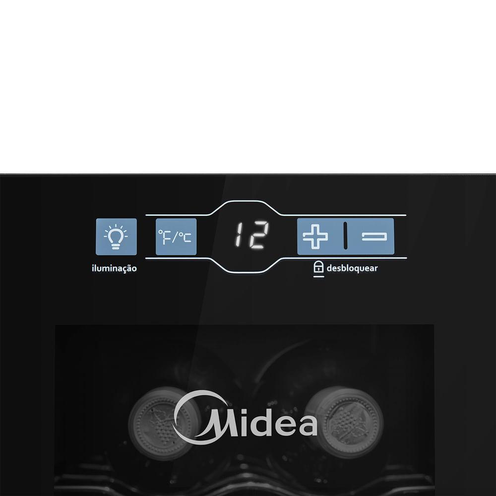 Adega de Vinhos Midea para 12 Garrafas com até 18°C - MDRW066 - 6
