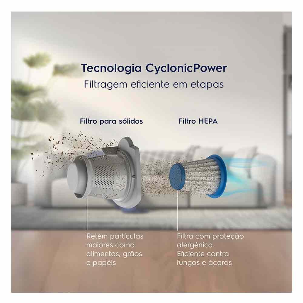 Aspirador de Pó Vertical com Fio Electrolux 2 em 1 Efficient Capacidade de 0,95 Litros com Cyclonic Power - STK17 - 7