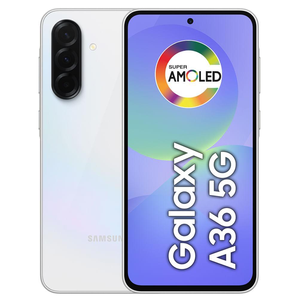 Celular Samsung Galaxy A36 5G 128GB, 6GB RAM, Câmera 50MP, IP67, Super AMOLED 6.7", Recursos AI Branco - 1