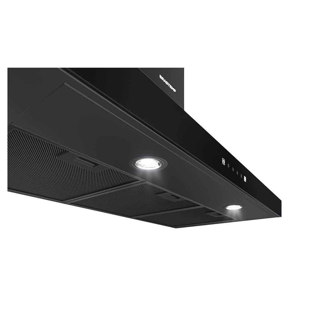 Coifa de Parede Brastemp 90cm com 03 Velocidades, Painel Touch on Glass Eclipse Collection Black Inox - BAE90AP - 7