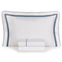 Jogo de Cama Queen com 04 Peças Lara Branco com Índigo - Karsten - 2