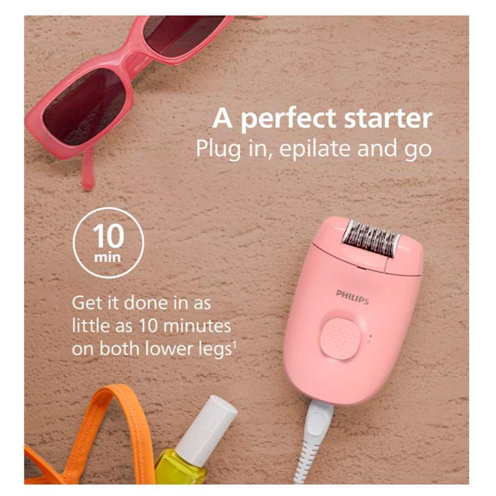 Depilador Philips Walita Serie 2000 com Fio e 02 Velocidades Rosa - BRE229 - 4
