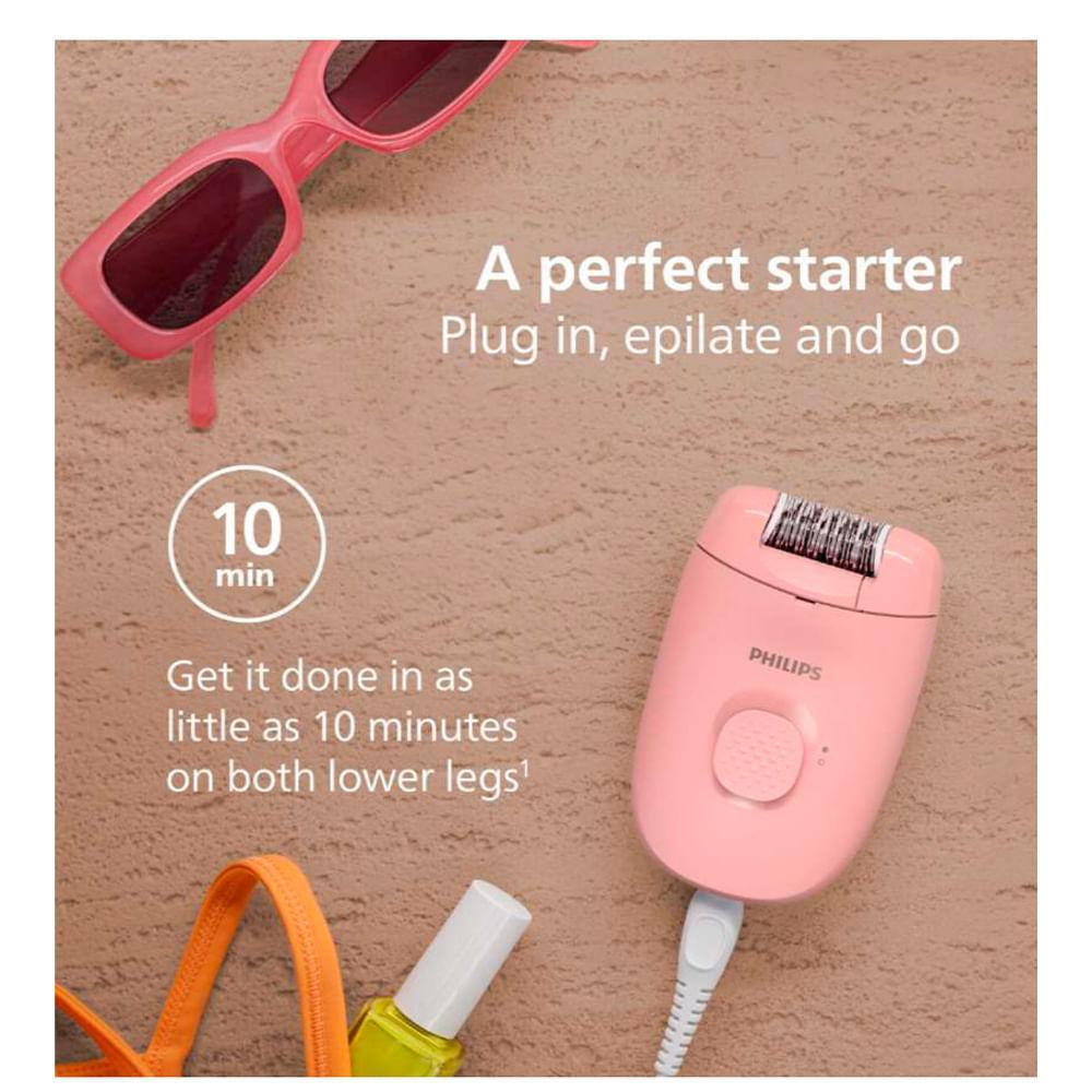 Depilador Philips Walita Serie 2000 com Fio e 02 Velocidades Rosa - BRE229 - 7
