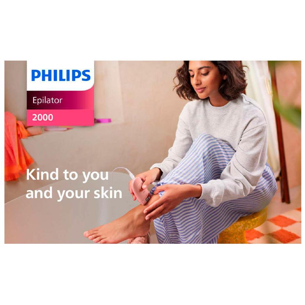 Depilador Philips Walita Serie 2000 com Fio e 02 Velocidades Rosa - BRE229 - 10
