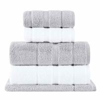 Jogo de Toalhas de Banho com 05 Peças Vision Dual Air Branca e Prata - Buddemeyer - 1
