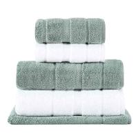 Jogo de Toalhas de Banho Gigante com 05 Peças Vision Dual Air Branca e Verde - Buddemeyer - 1