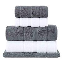 Jogo de Toalhas de Banho Gigante com 05 Peças Vision Dual Air Branca e  Cinza - Buddemeyer - 1