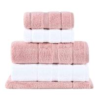 Jogo de Toalhas de Banho com 05 Peças Vision Dual Air Branca e Rosa -  Buddemeyer - 1