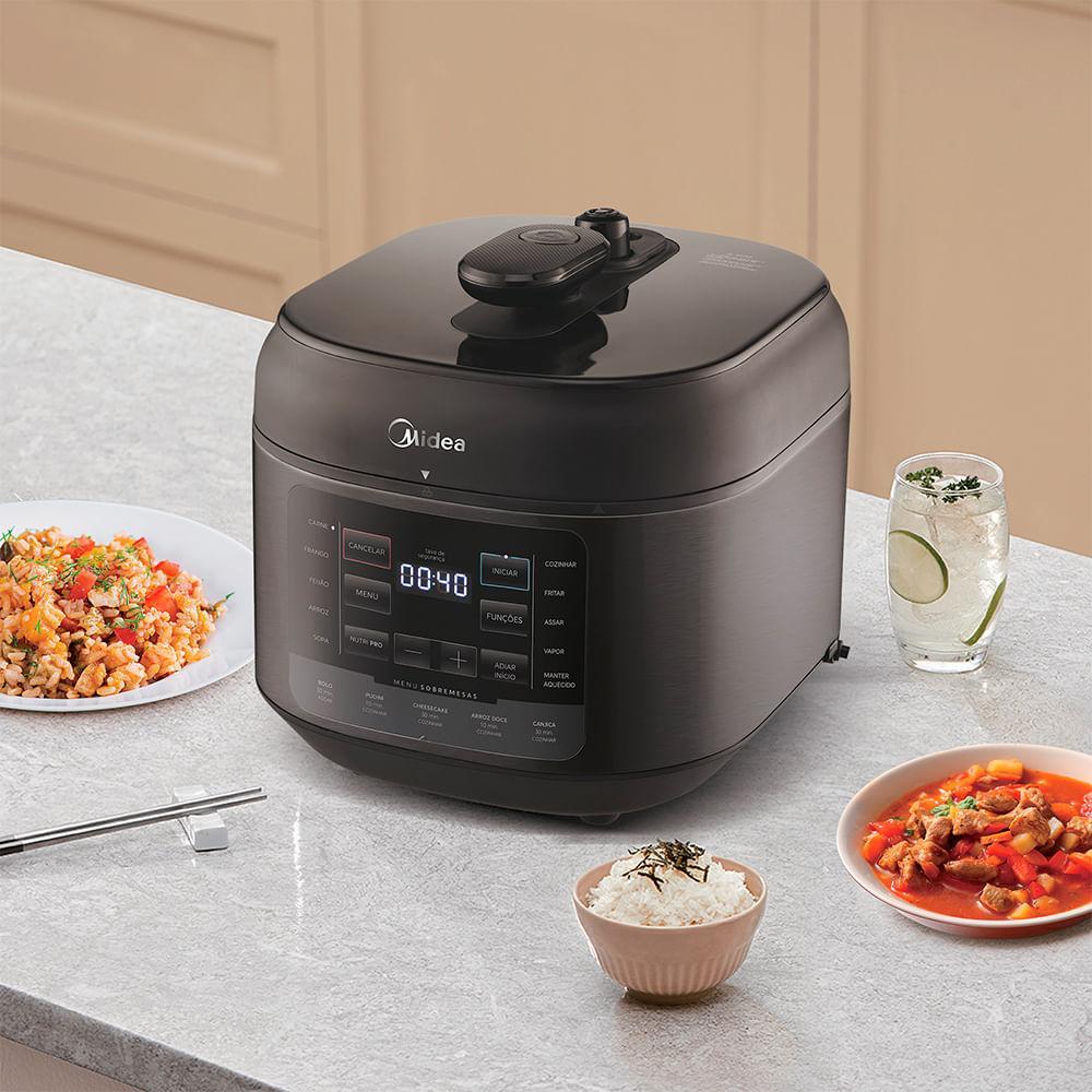 Panela de Pressão Elétrica 5L Midea NutriPro Preta - PPD5 - 6