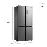 Refrigerador Inverse Midea de 04 Portas Frost Free com 474 Litros Inox Bivolt  - MDRF691FGD463 - 2
