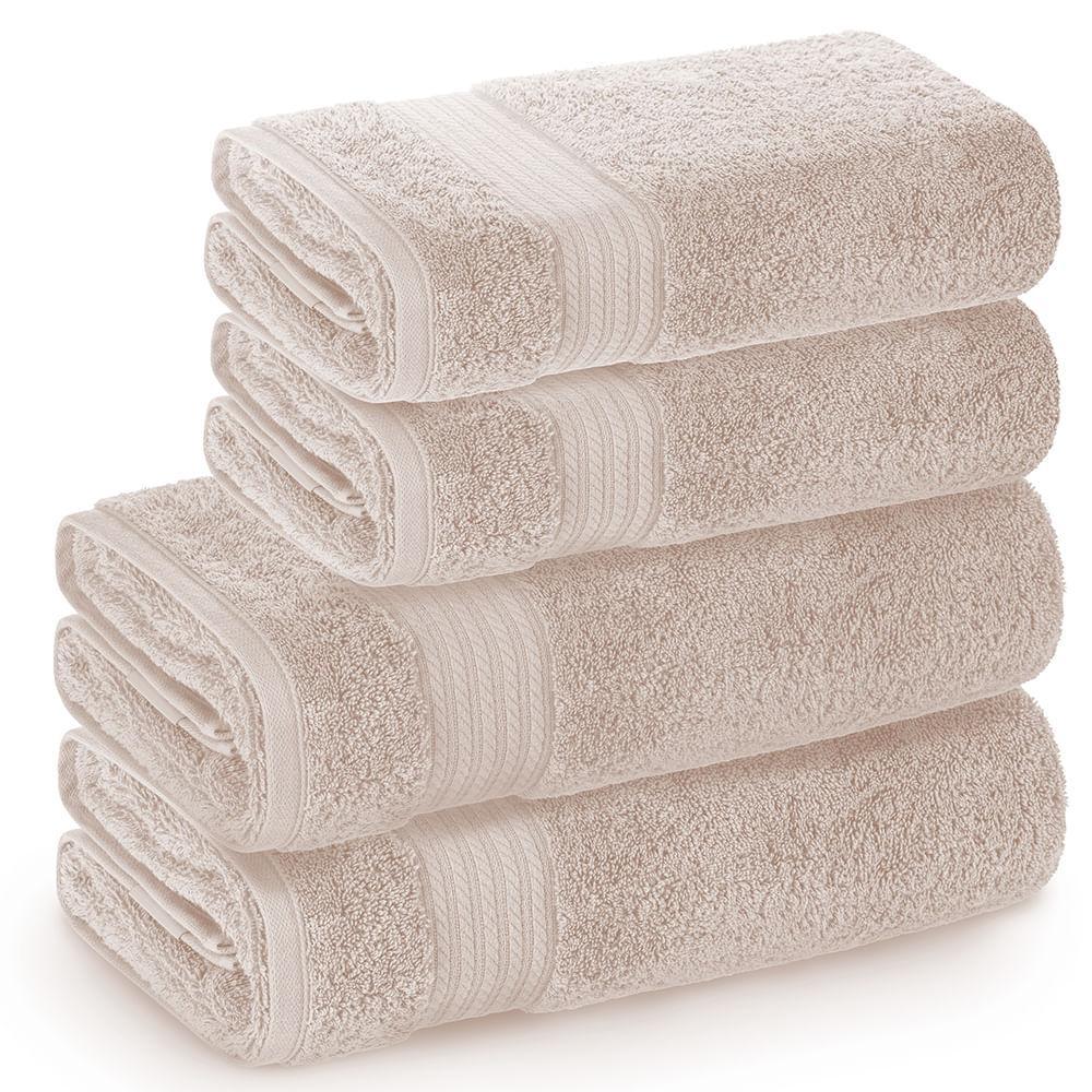 Jogo de Toalhas de Banho Banhão com 04 Peças Magna Aura - Karsten - 1