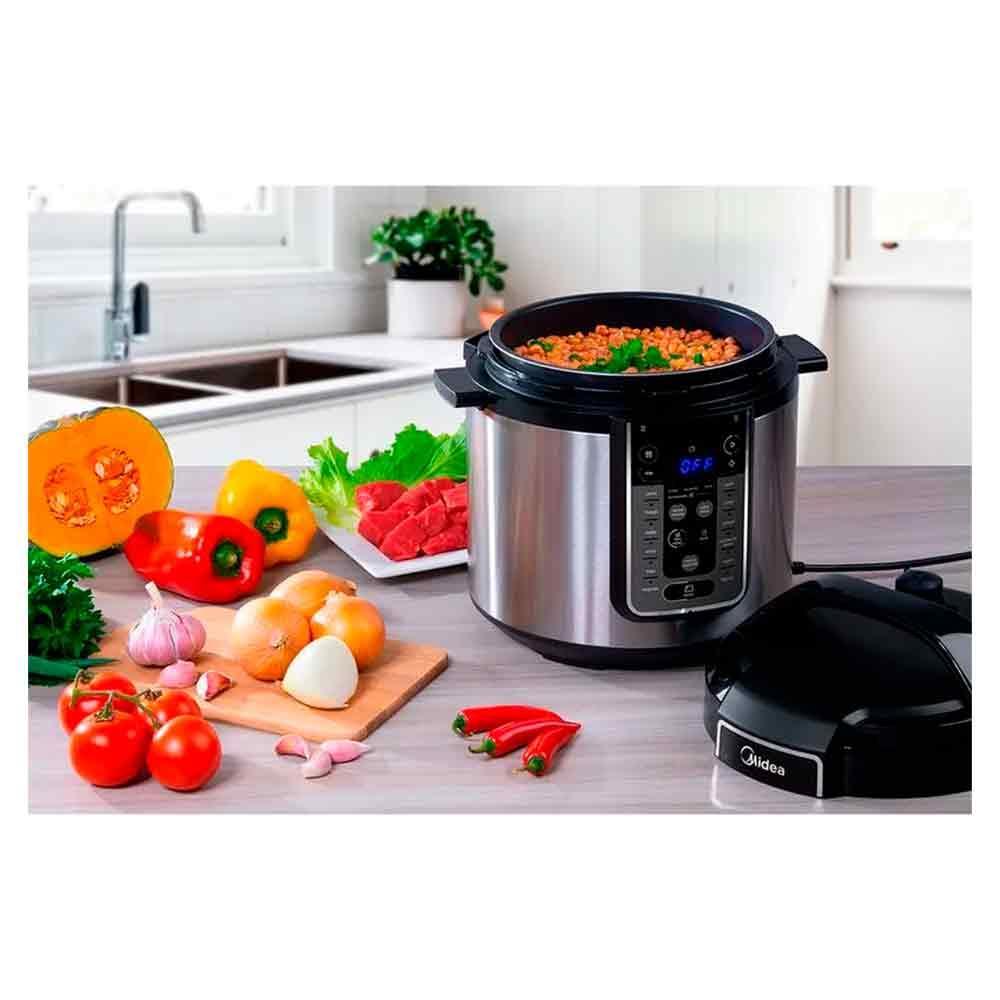 Panela de Pressão Elétrica MasterSteam Midea Preta e Inox - PPG70S - 8