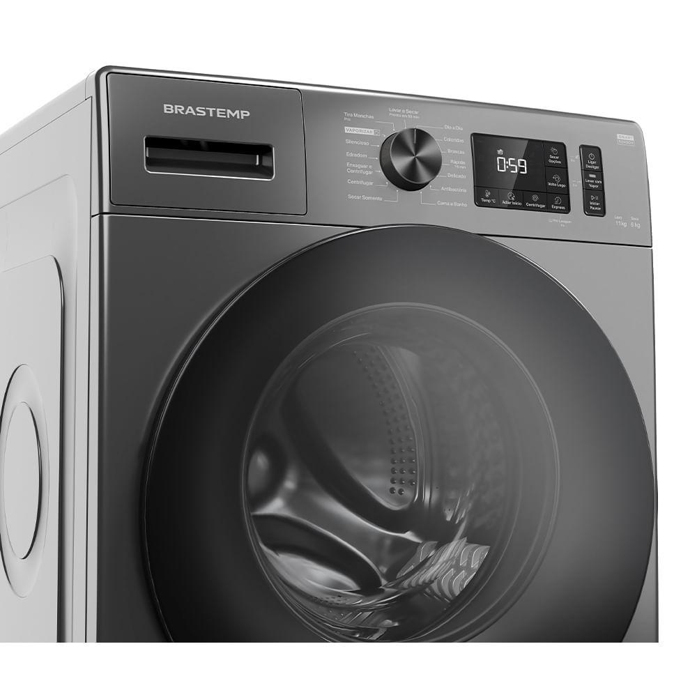 Lava & Seca 11 Kg Brastemp Smart Sensor by AI Titânio com 15 Programas de Lavagem - BNO11 - 5