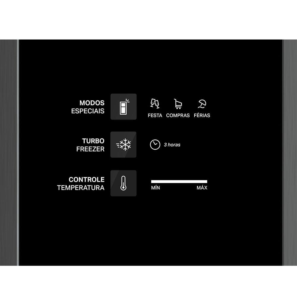 Refrigerador de 02 Portas Brastemp Frost Free A+++ 463 Litros Inox com Fresh Box e Cold Room  - BRM55FK - 5