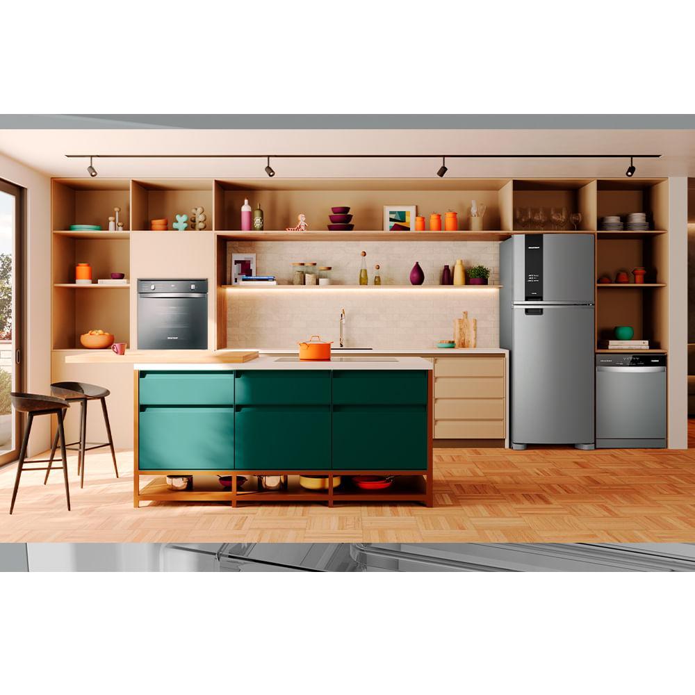 Refrigerador de 02 Portas Brastemp Frost Free A+++ 463 Litros Inox com Fresh Box e Cold Room  - BRM55FK - 9