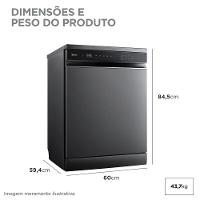 Lava-Louças Midea SmartHome Black Inox com 14 Serviços, 09 Programas de Lavagem e Função Open Dry - MDWEF1433GBS - 2