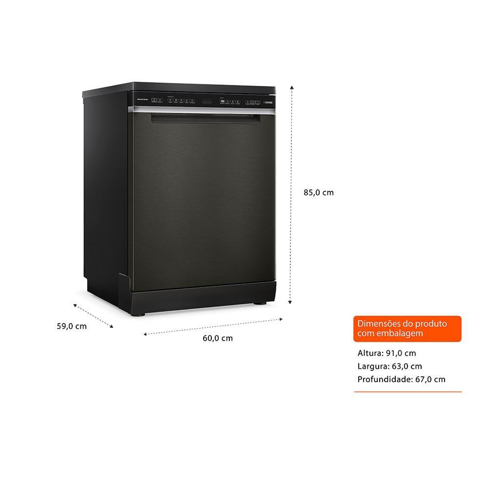 Lava-Louças Brastemp Eclipse Collection Black Stainless com 15 Serviços, 05 Programas de Lavagem - BLF62AP - 8