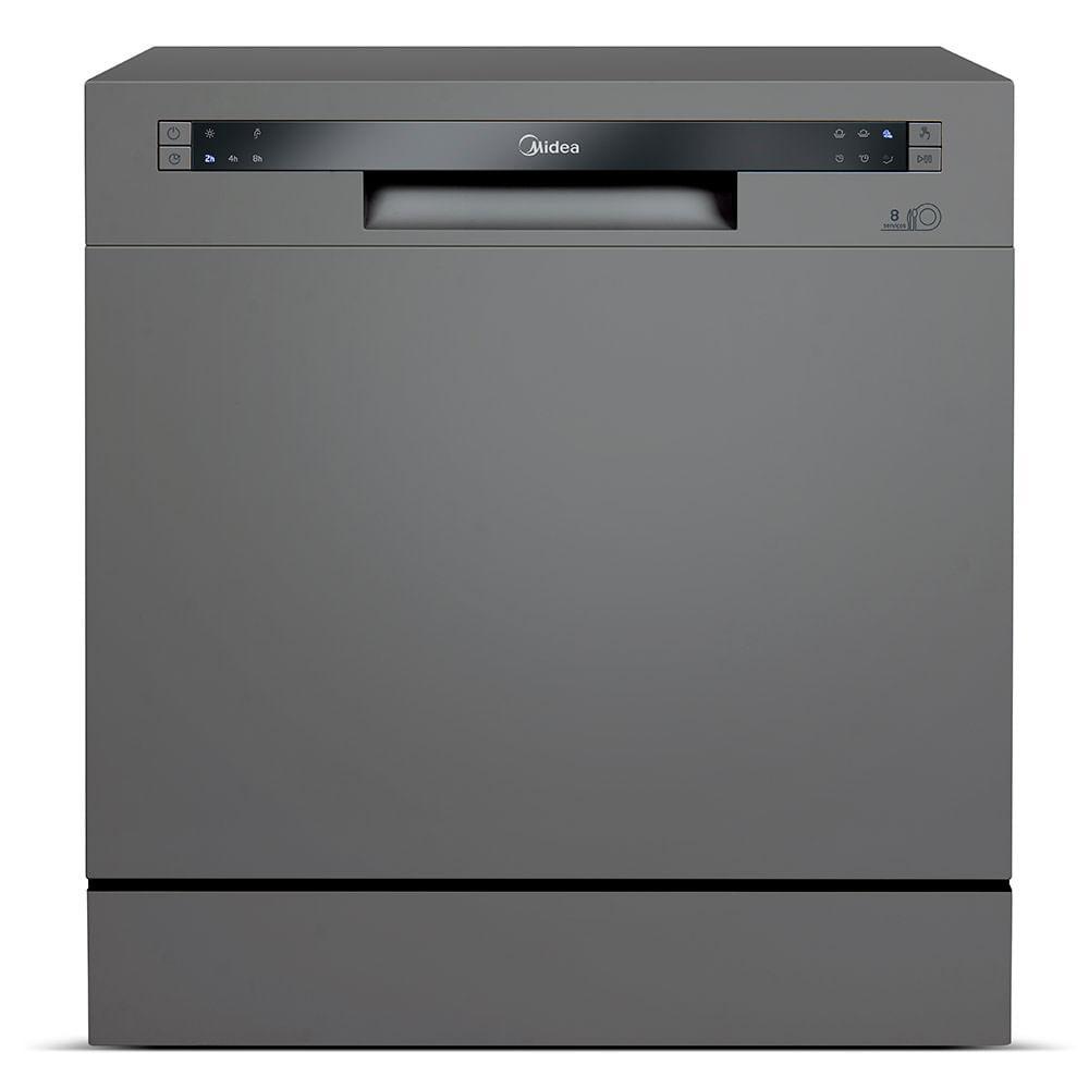 Lava-Louças Midea Cinza com 08 Serviços, 06 Programas de Lavagem e Função Adiar Início - DWA08S - 1