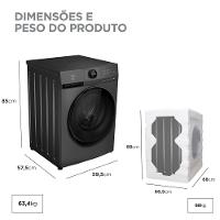 Lava e Seca Midea Slim HealthGuard 11kg/7kg Titanium Conectada com Função Turbo - MF201D11 - 8