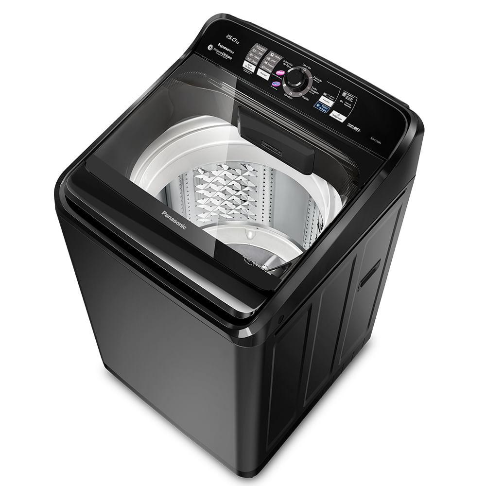 Lavadora de Roupas Panasonic 15Kg Titânio com 08 Programas de Lavagem e Smart Sense - NA-F150B1T - 4