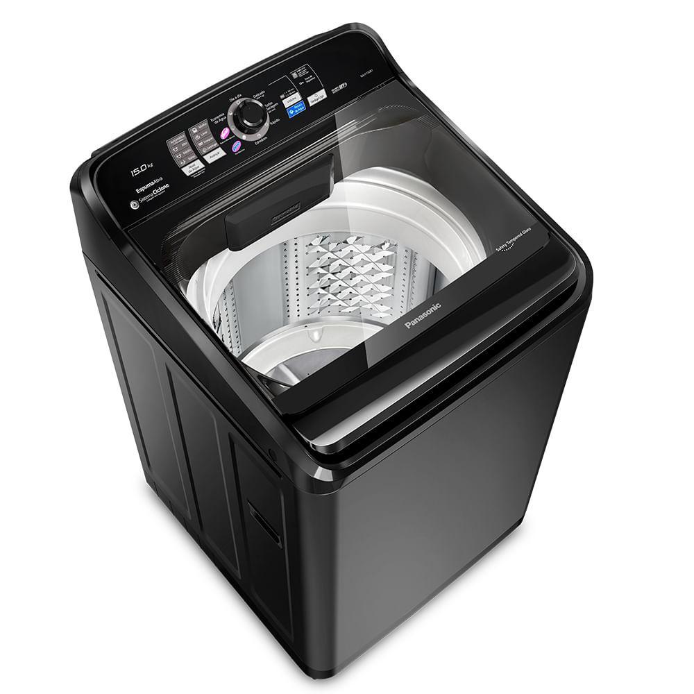 Lavadora de Roupas Panasonic 15Kg Titânio com 08 Programas de Lavagem e Smart Sense - NA-F150B1T - 8