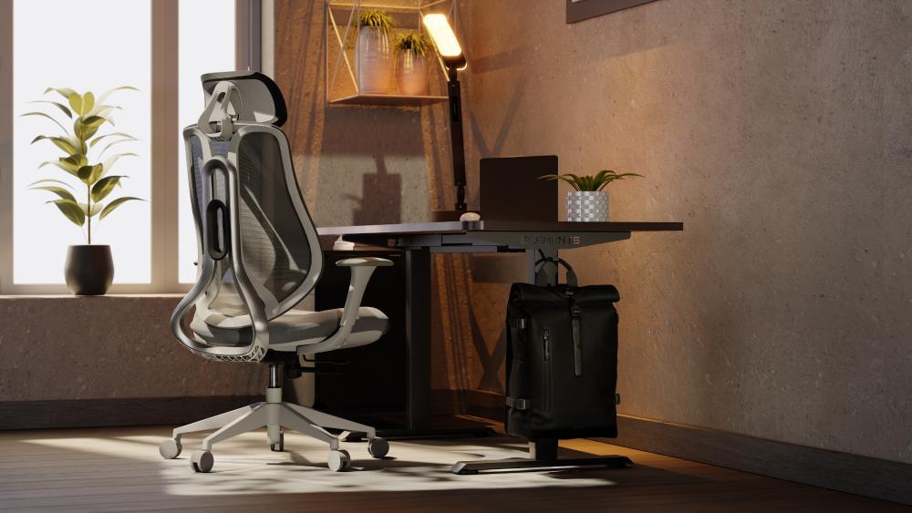 Cadeira Ergonômica Elements Galatea Cinza - 7