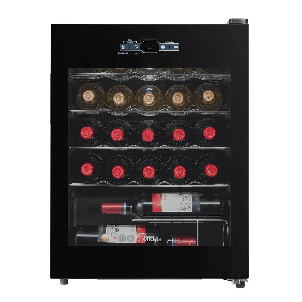 Adega de Vinhos Midea Inverter para 24 Garrafas com até 18°C - MDRW110FGGGL3 - 2