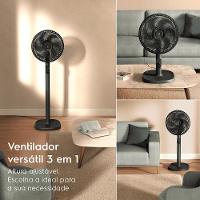 Ventilador de Coluna Electrolux Efficient DuoForce Air+ com 03 Velocidades Cinza - EFS40 - 9