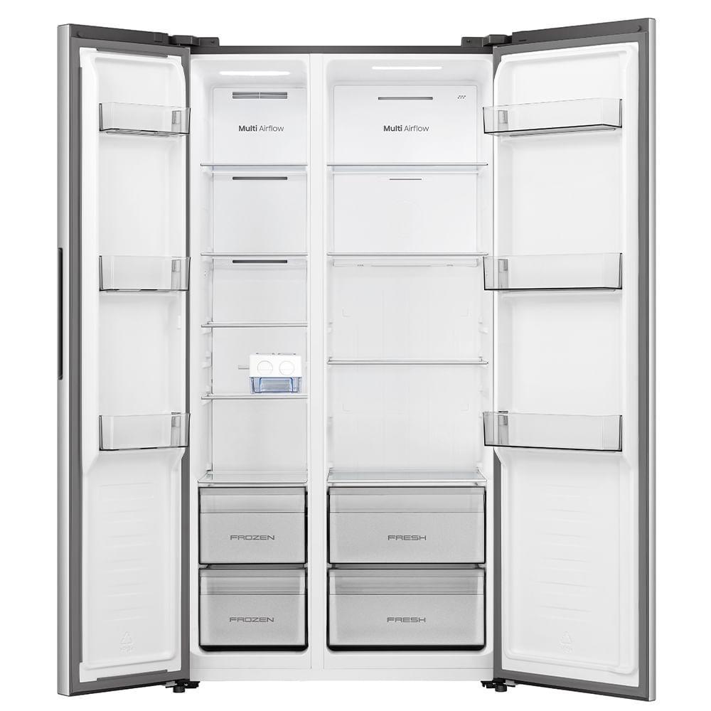 Refrigerador Side by Side Hisense Frost Free com 531 Litros Multi Air Flow 2.0 e Super Freezer Inox - RS3P558 - 4