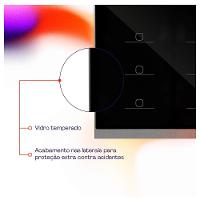 Interruptor Inteligente 6 Teclas Conexão Zigbee Compatível com Assistente de voz, IOS e Android Preto - Geonav - 6