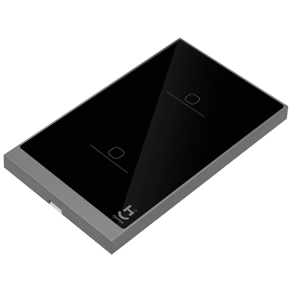 Interruptor Inteligente 2 Teclas Conexão Zigbee Compatível com Assistente de voz, IOS e Android Preto - Geonav - 6