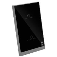 Interruptor Inteligente 2 Teclas Conexão Zigbee Compatível com Assistente de voz, IOS e Android Preto - Geonav